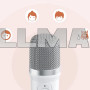Ночник лампа с беспроводной колонкой и микрофоном YS-110 белая